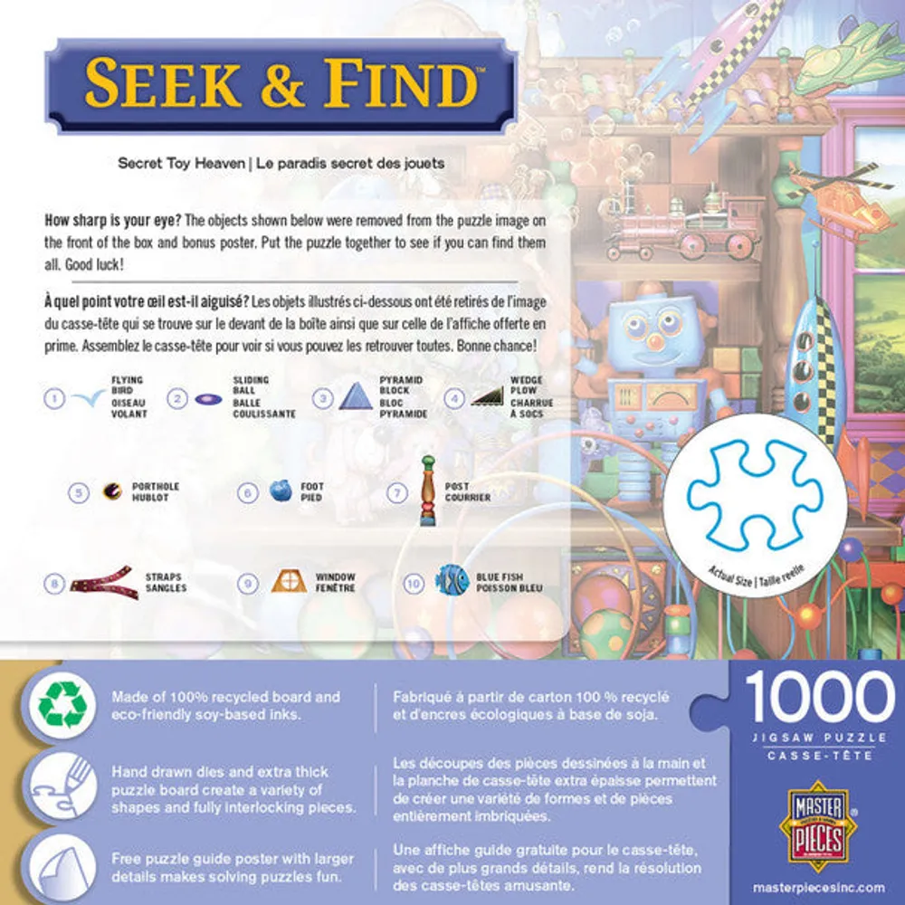 Seek & Find - Secret Toy Heaven - 1000pc Puzzle