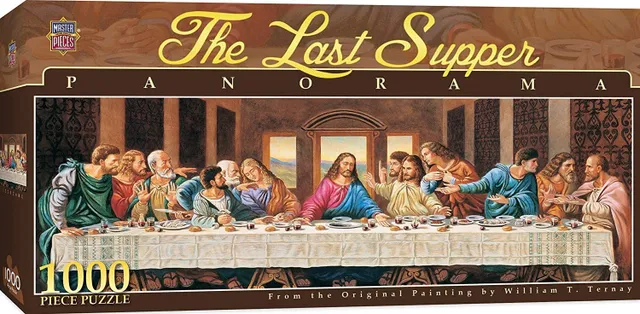 Masterpieces Puzzles The Last Supper Panorama Puzzle Set, 1000