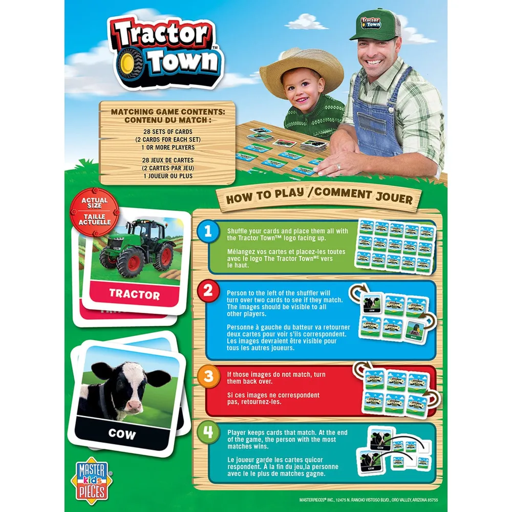 Tractor Town Matching Card Game