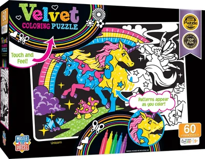 Unicorn Velvet Coloring Right Fit - 60pc Puzzle