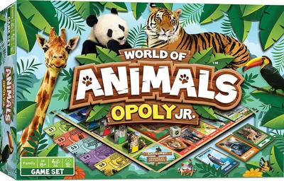 World of Animals Opoly Junior Board Game