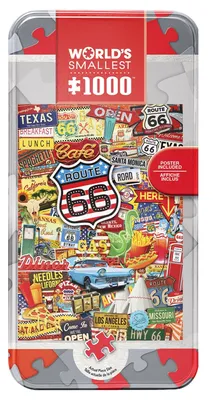 World's Smallest - Route 66 - 1000pc Puzzle in a Tin