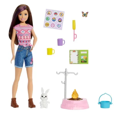 Barbie It Takes Two Skipper Camping Doll with Pet Bunny and Accessories