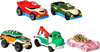 Hot Wheels Super Mario Character Car 5 Pack