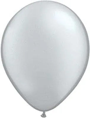 11" Pearl Silver Latex Balloons - Pack of 100