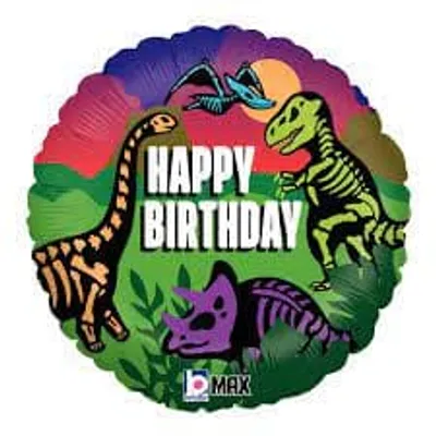 18" Jurassic Birthday Foil Balloon