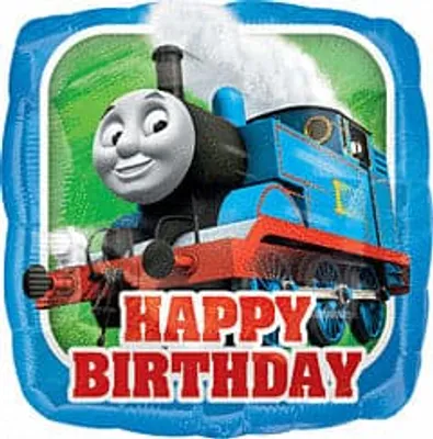 18" Thomas The Tank Birthday Foil Balloon