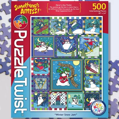 Puzzle Twist - Winter Snow Jam - 500 Piece Puzzle