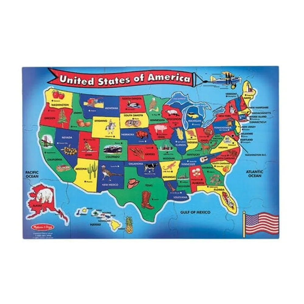 U.S.A. Map  Floor Puzzle - 51 Pieces
