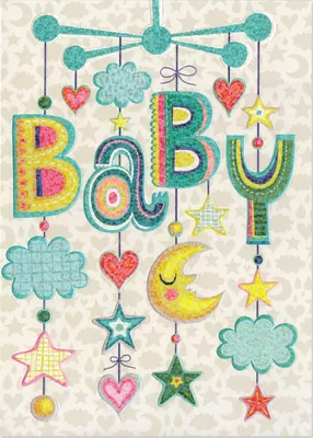 Baby Mobile Embossed and Foil Card