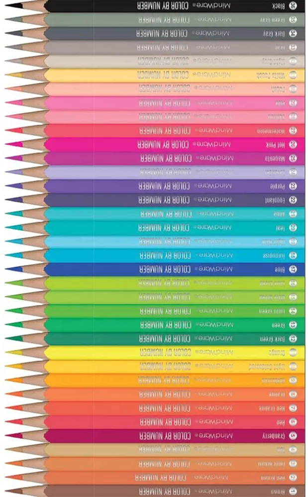 Color By Number 36 Color Pencil Set