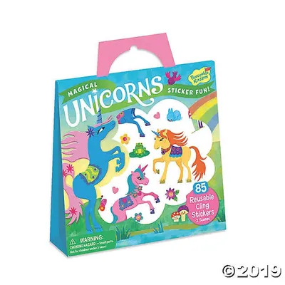 Magical Unicorns Reusable Sticker Tote