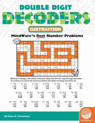 Math Mosaics - Double Digit Decoders Subtraction