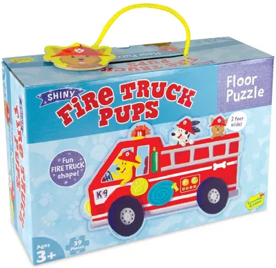 Shiny Fire Truck Pups Floor Puzzle - 39 Pieces