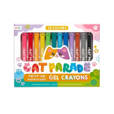 Cat Parade  Watercolor Gel Crayons - Set of 12