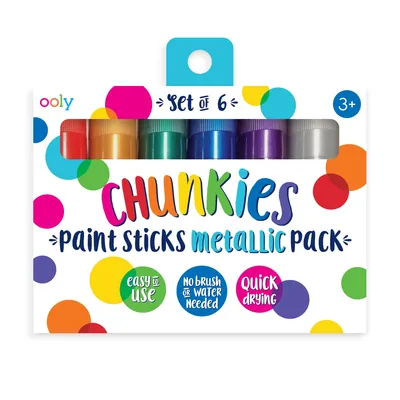 Chunkies Paint Sticks - Metallic Pack Set of 6