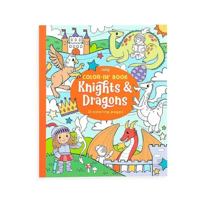 Color In Book - Knights & Dragons