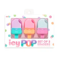 Icy Pop Erasers Set of 3