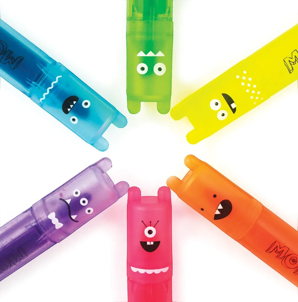 Mini Monster Scented Markers - Set of 6