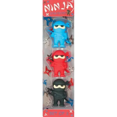 Ninja Erasers Set of 3