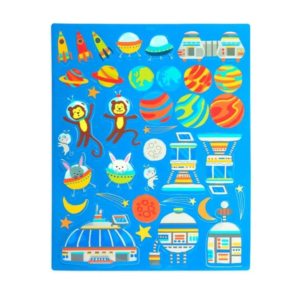 Play Again! Reusable Sticker Scenes - Space Critters