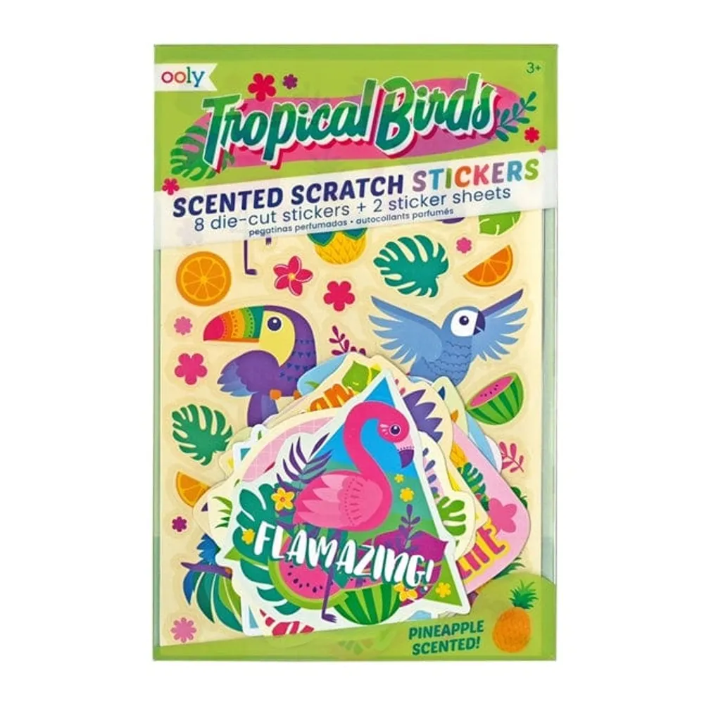 Tropical Birds Scented Stickers