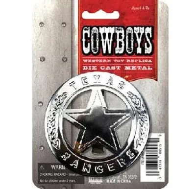 Metal Texas Ranger Badge