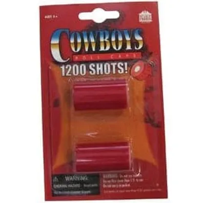 Paper Roll Caps 2 Plastic Cylinders 1200 Single Ammo Shots