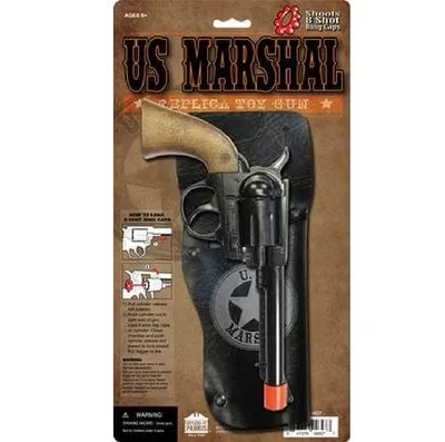 Western US Marshall Holster Cap Gun Set 9" Long