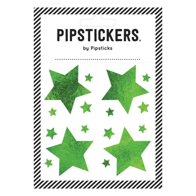 Pipsticks - Stickers Green Holographic Stars