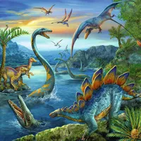 Dinosaur Fascination 3 - 49 Piece Puzzles