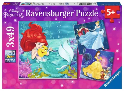 Disney Princess Adventure - 3 - 49 Piece Puzzles