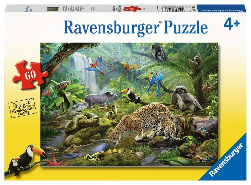 Rainforest Animals - 60 Piece Puzzle