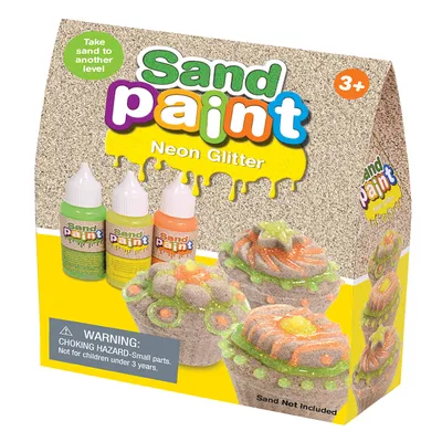 Sand Paint Neon Glitter - 3PK