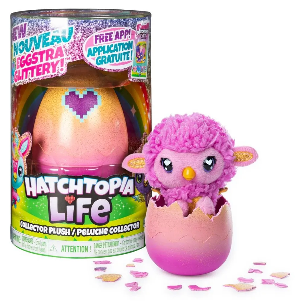 Hatchimals - Hatchtopia Life, 2-inch tall Plush with Interactive Game