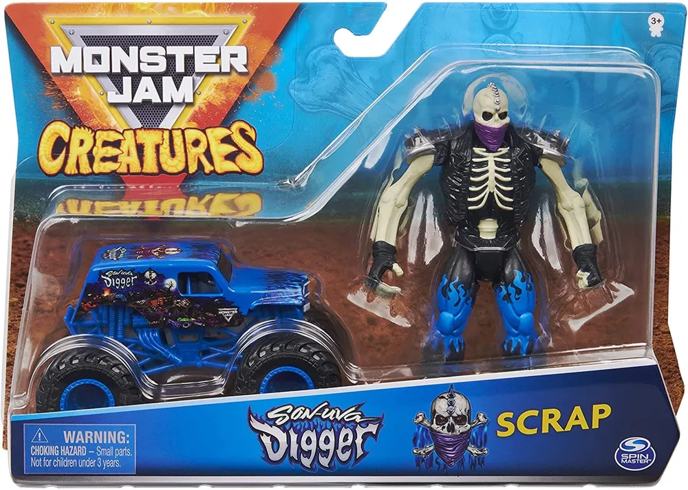 Monster Jam 1:64 Scale Monster Truck and Creature