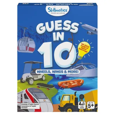 Skillmatics Guess in 10 Educational Board Game - Wheels, Wings, & More