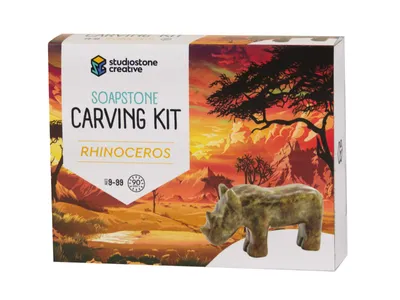 Soapstone Carving Kit Rhinoceros