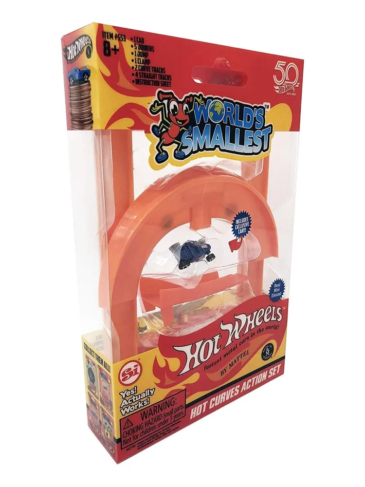 World's Smallest Hot Wheels Hot Curves Action Set - Includes 1 Car