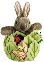 Hide-Away Puppets - Rabbit In A Lettuce With 3 Mini Beasts