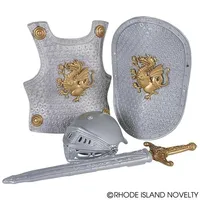 15" Medieval Battle Armor Knight Set With Sword