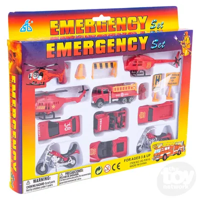 15 Piece Diecast Fire Team Car Set