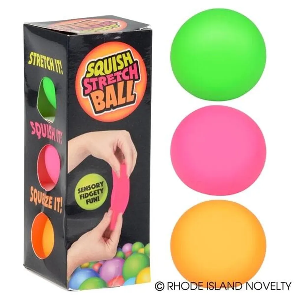 1.75" 45Mm Squish And Stretch Mini Gummi Ball 3 Pack Box