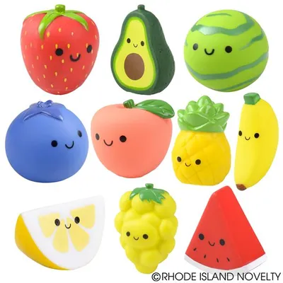 2" Rubber Fruit Collectible - Assorted Styles