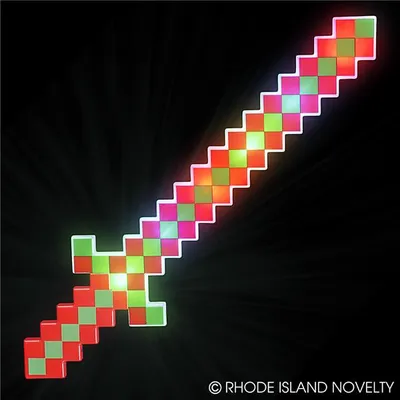 24" Light-Up Christmas Pixel Sword