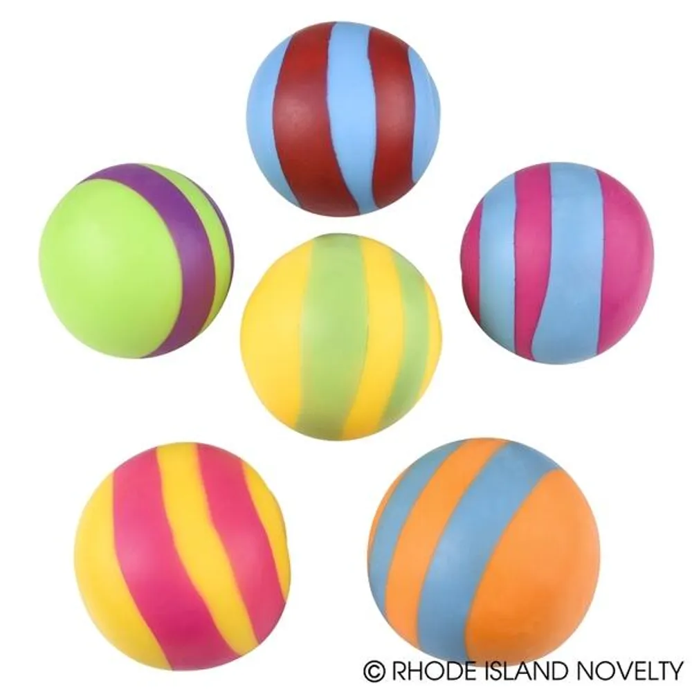 4" Squish Striped Stretch Gummi Ball