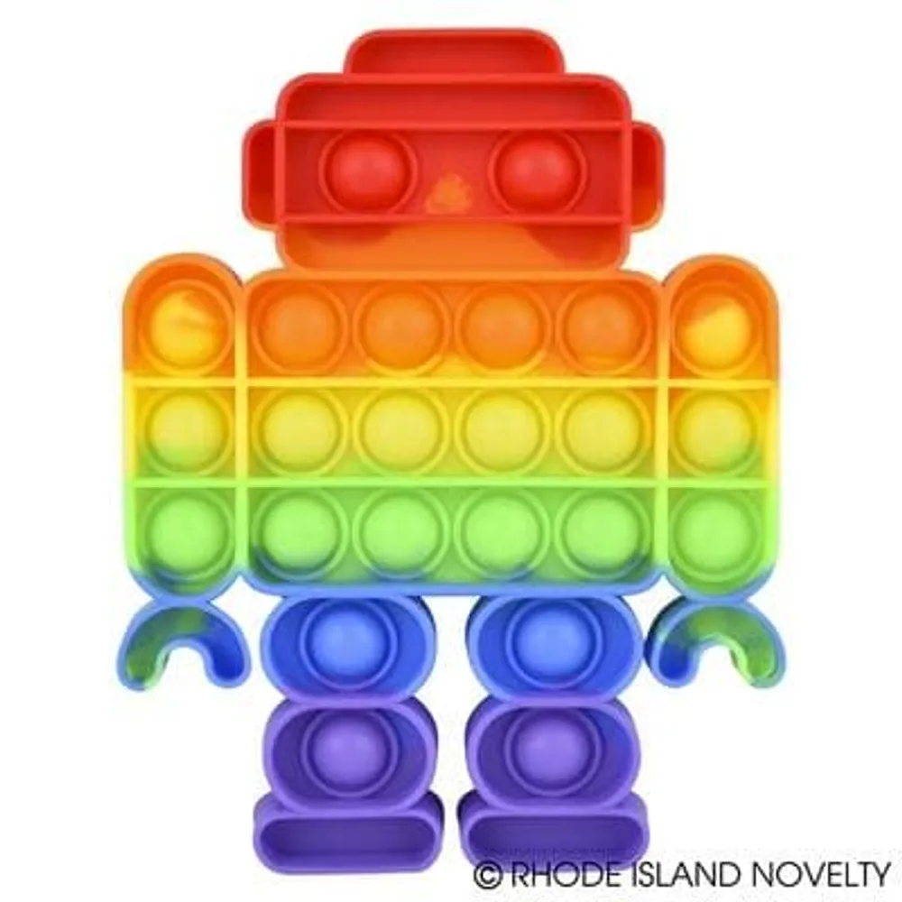 6.25" Rainbow Robot Bubble Popper