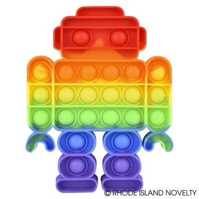 6.25" Rainbow Robot Bubble Popper