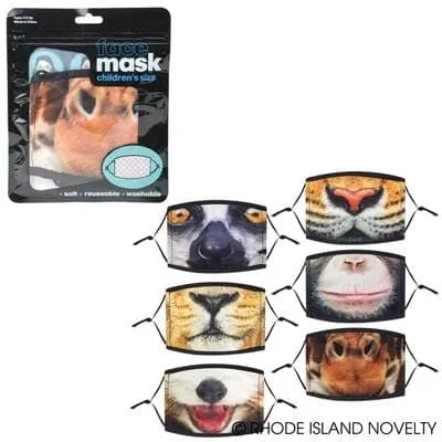 Zoo Animals Realistic Face Mask Child Size