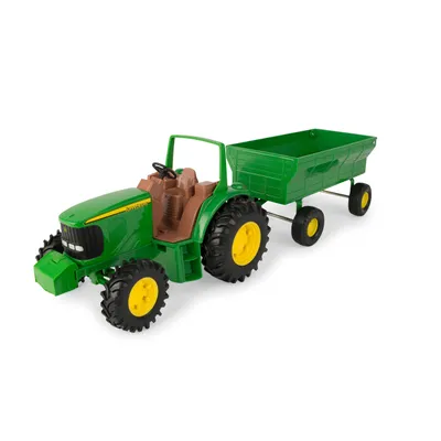 8-Inch John Deere Tractor and Wagon